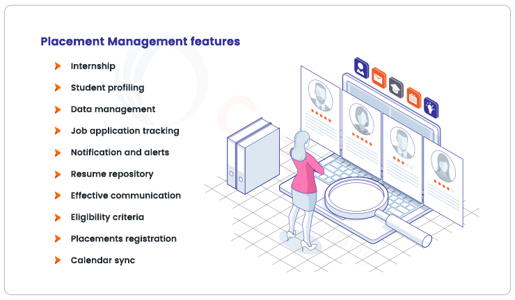 features of student placement software